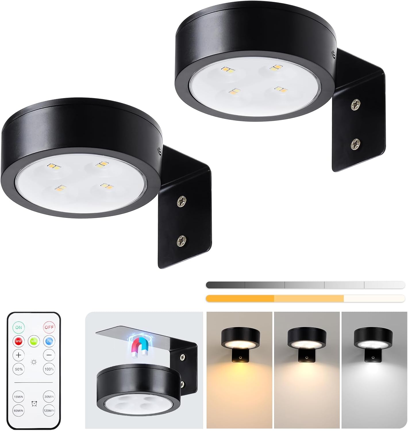 Pack de 3 Lampes magnétique pour tableau