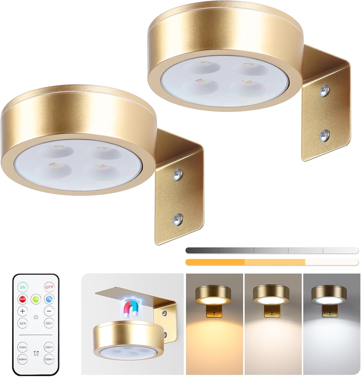 Pack de 3 Lampes magnétique pour tableau